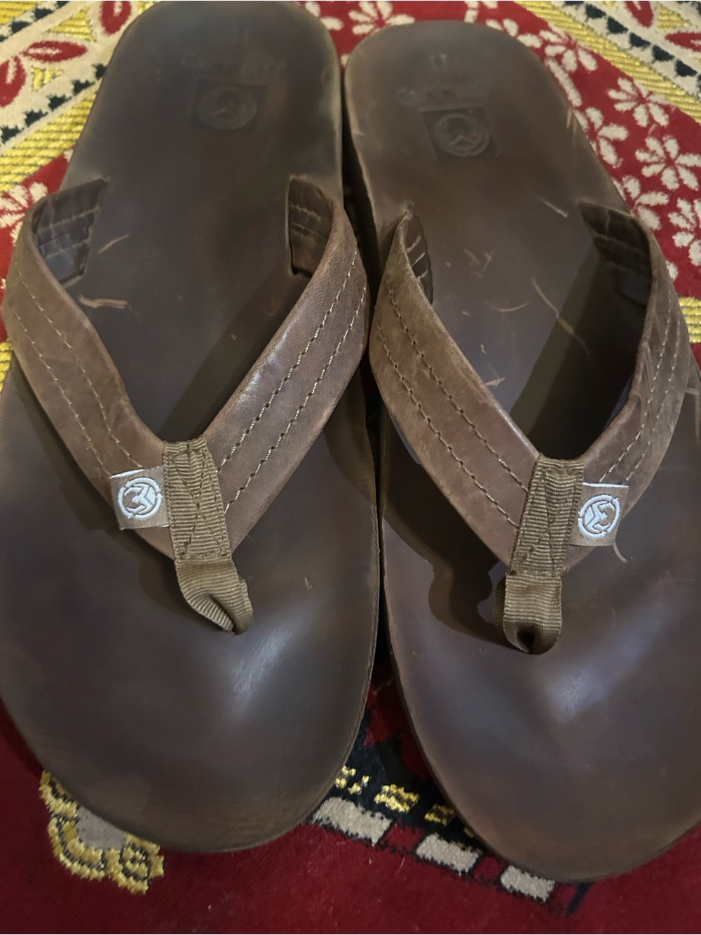 Olukai Ohana Men's Leather Sandals - Dark Java - Size 11 - Picture 3 of 5